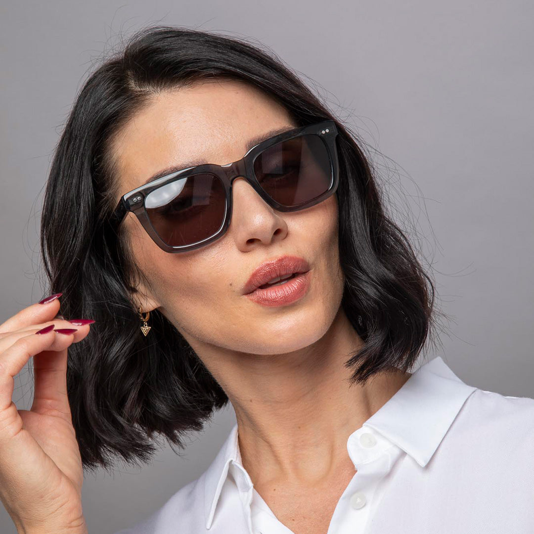 Compton Sunglasses in Grey Crystal